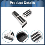 Set of 2 Automatic Foot Accelerator Pedal Covers for Toyota Camry (2018–2022) Silver Tone