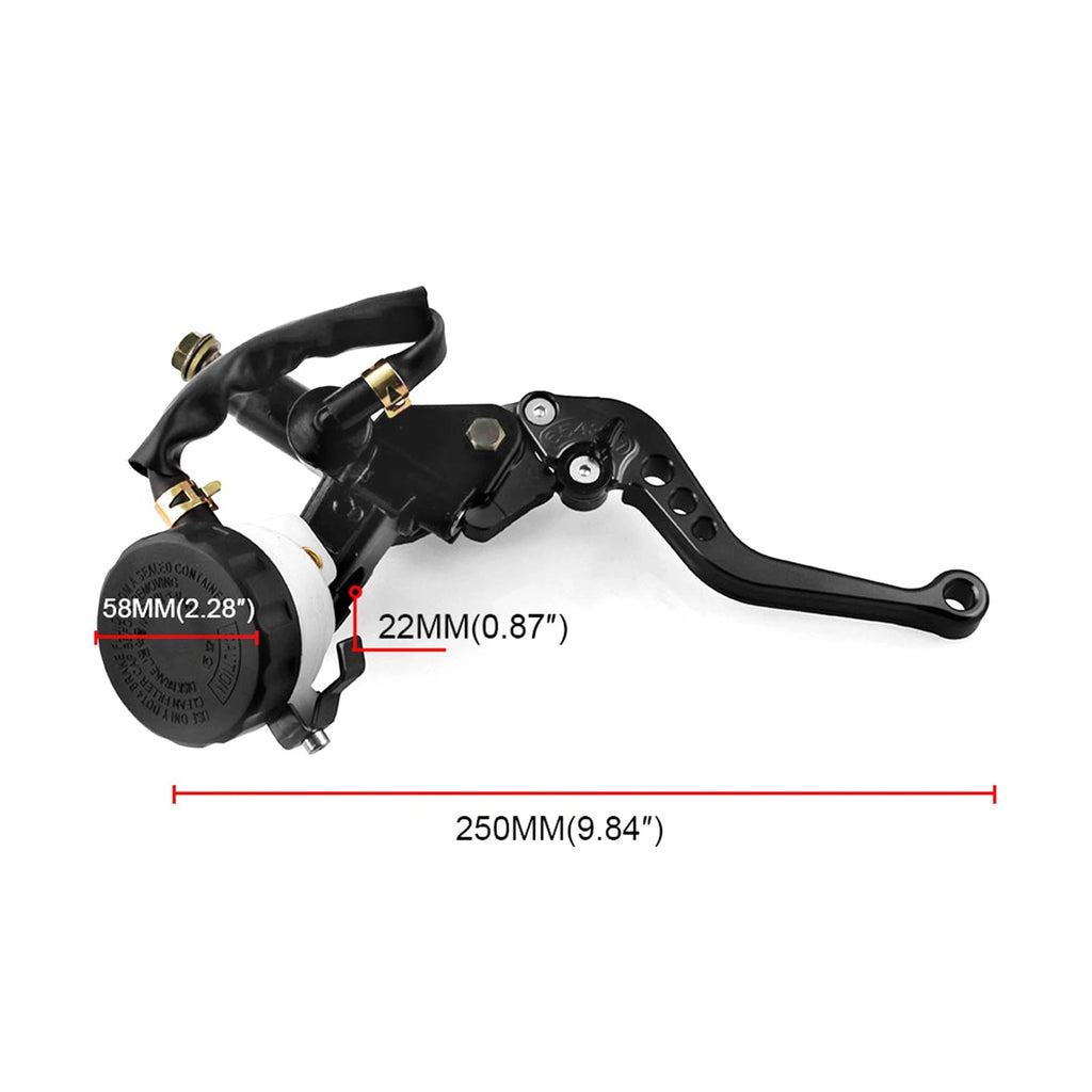 Front Brake Clutch Master Cylinder Reservoir Levers for Universal 7/8" 22mm