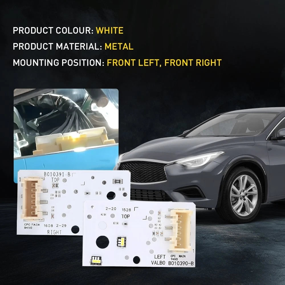 2X LED Boards for Infiniti QX30 Q30 (2017–2019) Daytime Running Light EXV