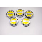 Chrome 'Stingray' Cap Covers w/Yellow CF Inlay for 14-19 Corvette Z06 Automatic