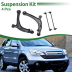 4pcs Front Suspension Kit Control Arm Sway Bar Link for Honda Odyssey (No.K750304)