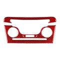 Red Carbon Fiber Interior Console CD AC Panel Cover Trim for Dodge Charger (2011–2014)