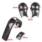 4Pcs Carbon Fiber Gear Shift Knob Cover Trim for Nissan 350Z Z33 (2003-2009)