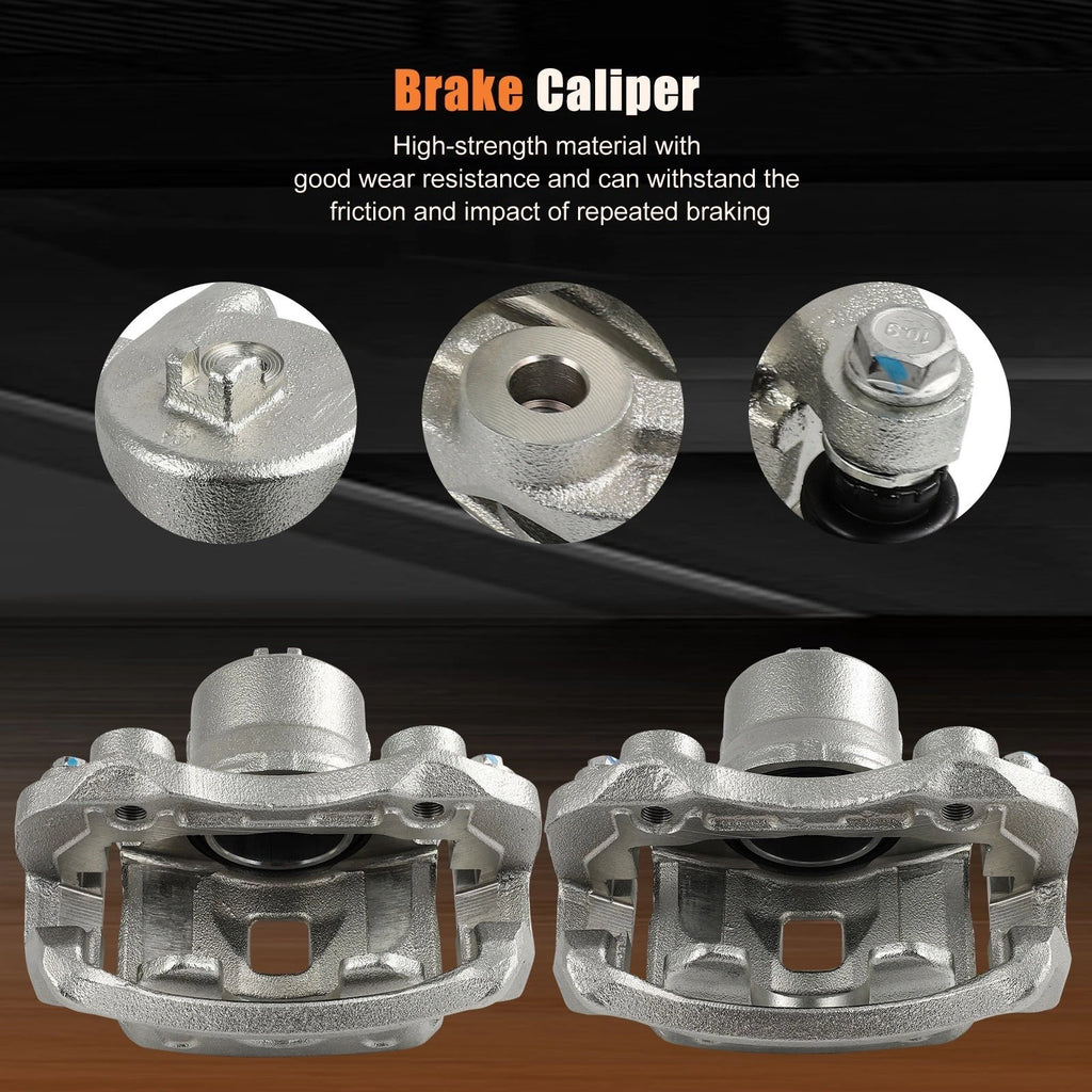 Front Pair Brake Calipers w/Bracket for Nissan Sentra (2000–2006)