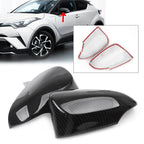 Carbon Fiber Style Side Mirror Cover Caps for Toyota CHR (2016–2018)