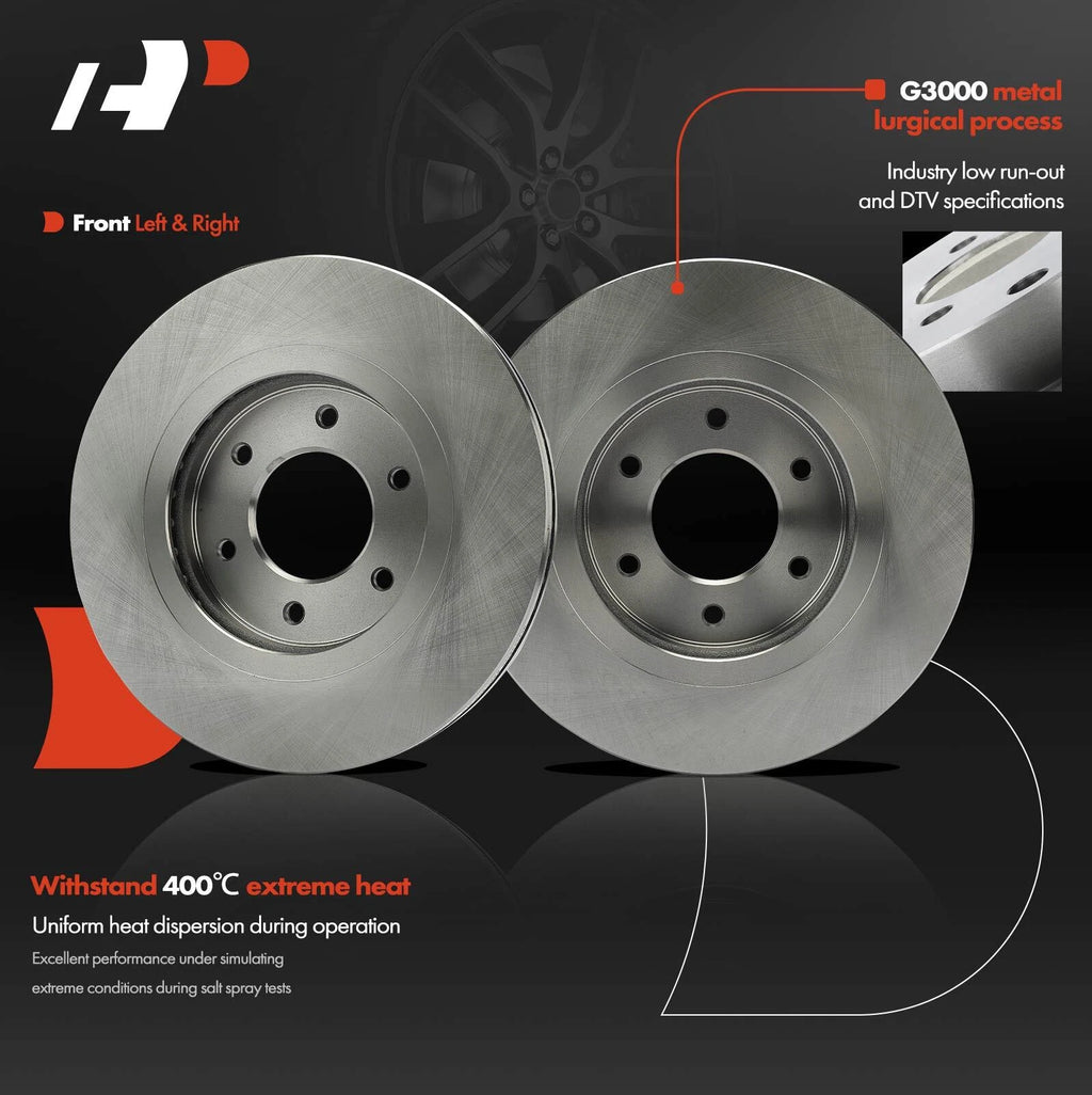 Front Disc Brake Rotors & Ceramic Pads for Nissan Armada (2004–2023)