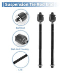 Set of 4 Front Inner Tie Rod End Links for Toyota Tacoma (2005–2015)