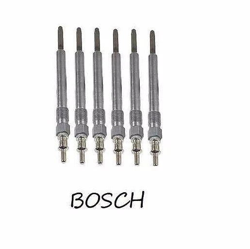 Set of 6 Glow Plugs for Mercedes W211 E320 CDI (2005) BOSCH 10 mm