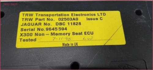 Seat ECM Computer for Jaguar XJ6 (1995–1997) DBC11828