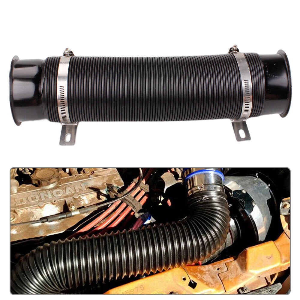 3" Flexible Cold Air Intake Hose Filter Pipe Kit for Universal Applications