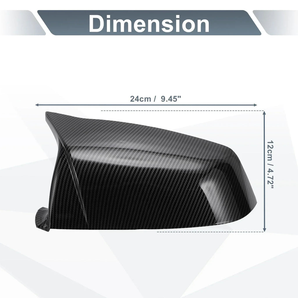 Rearview Mirror Cover Cap Black Carbon Fiber for BMW E60 E61 F10 F11 E63
