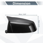 Rearview Mirror Cover Cap Black Carbon Fiber for BMW E60 E61 F10 F11 E63