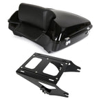 Black Razor Pack Trunk w/ Rack Latch for Harley Touring Road Glide (2014–2026)