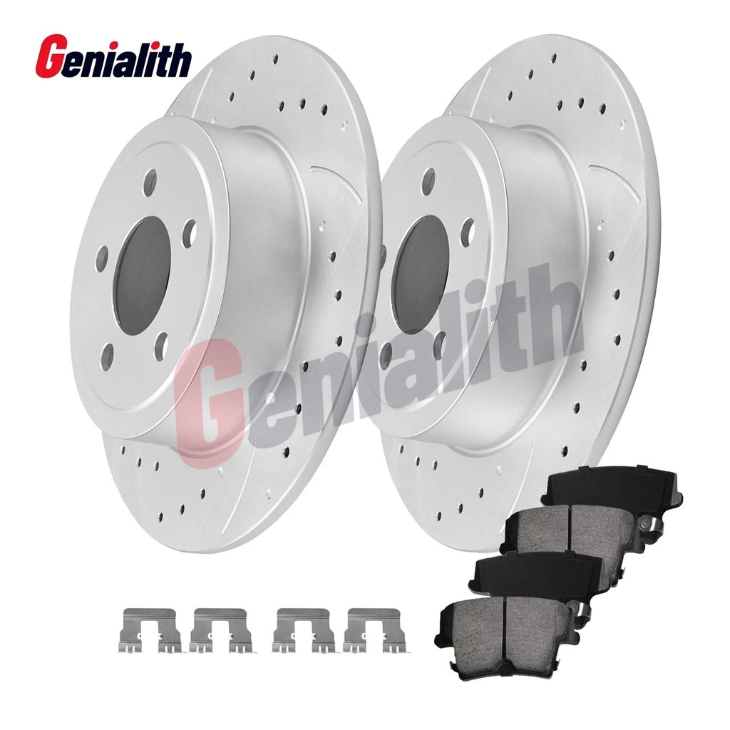 Rear Brake Rotor Ceramic Pad for Dodge Challenger Charger Chrysler 300 (2006–2020)