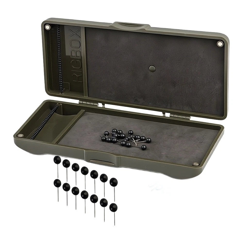Fishing Rigs Organiser Box with Metal Coated Anti Slip Strip for Hooks