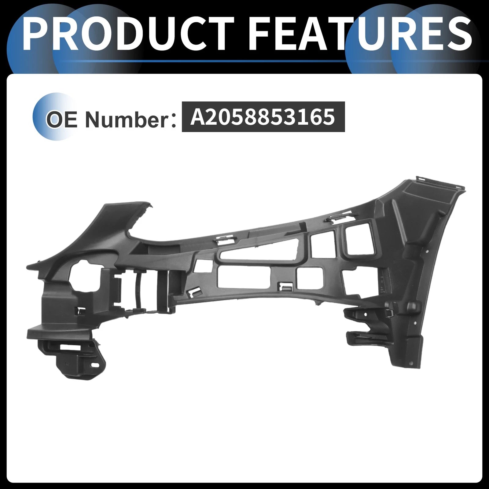 Left Front Bumper Retainer Bracket No.A2058853165 for Mercedes-Benz C300 (2015–2021)