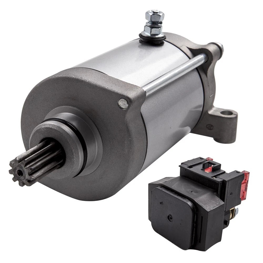 Starter Motor & Relay Solenoid for Yamaha ATV Kodiak 400 450 Wolverine 450 (1993–2023)