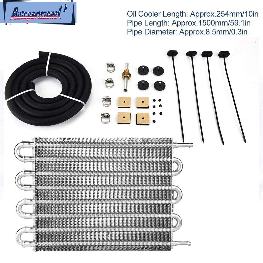 8 Row Aluminum Remote Transmission Oil Cooler for Auto-Manual Radiator
