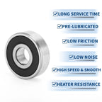 6302DDU Deep Groove Ball Bearing for Scooter Skateboard (15x42x13mm)