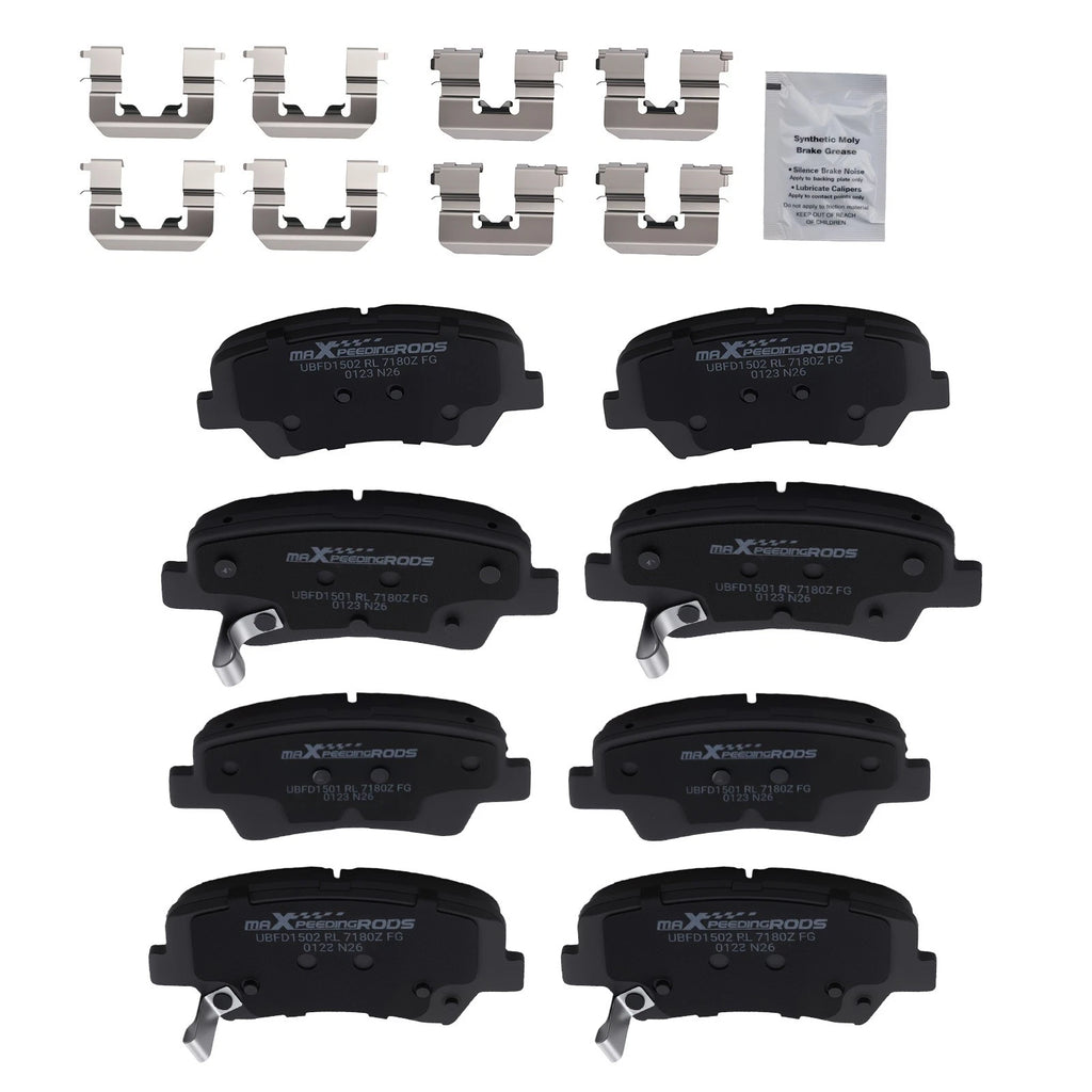 Front & Rear Ceramic Brake Pads Kit for Kia Forte5/Forte/Forte Koup (2014–2016) D1544