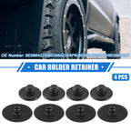 Set of 4 Car Holder Retainers for Audi A1 (2011–2017) - Anti-Slip Plastic Black