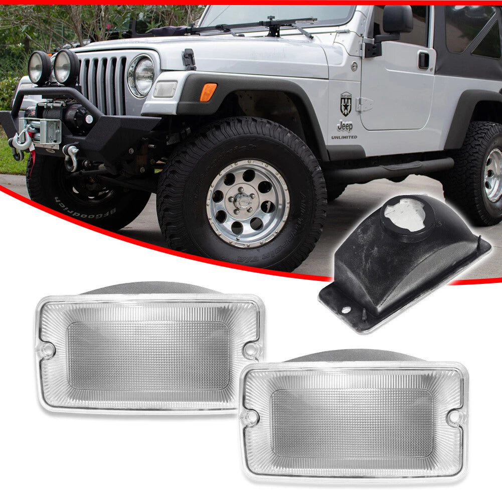Clear Front Turn Signal Lights for Jeep Wrangler TJ (1997–2006)