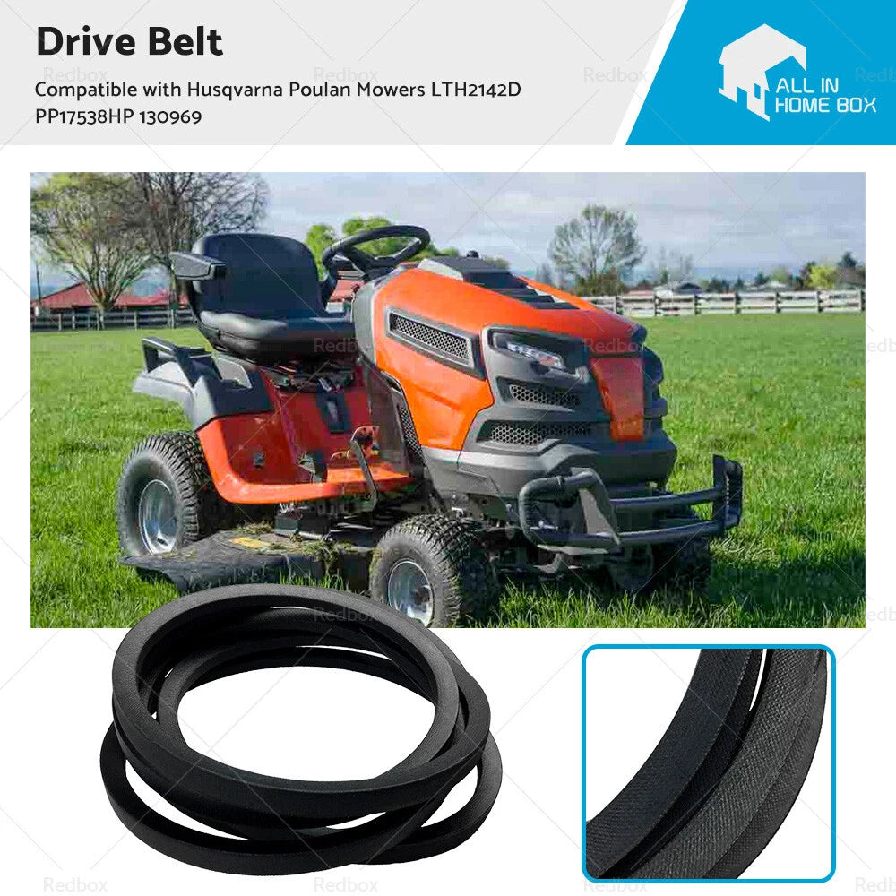 Drive Belt for Husqvarna Poulan Mowers LTH2142D (PP17538HP, 130969)