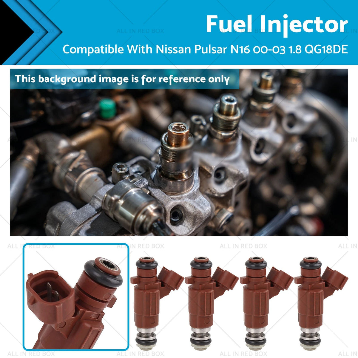 Fuel Injector Set of 4 for Nissan Pulsar N16 (2000–2003) QG18DE
