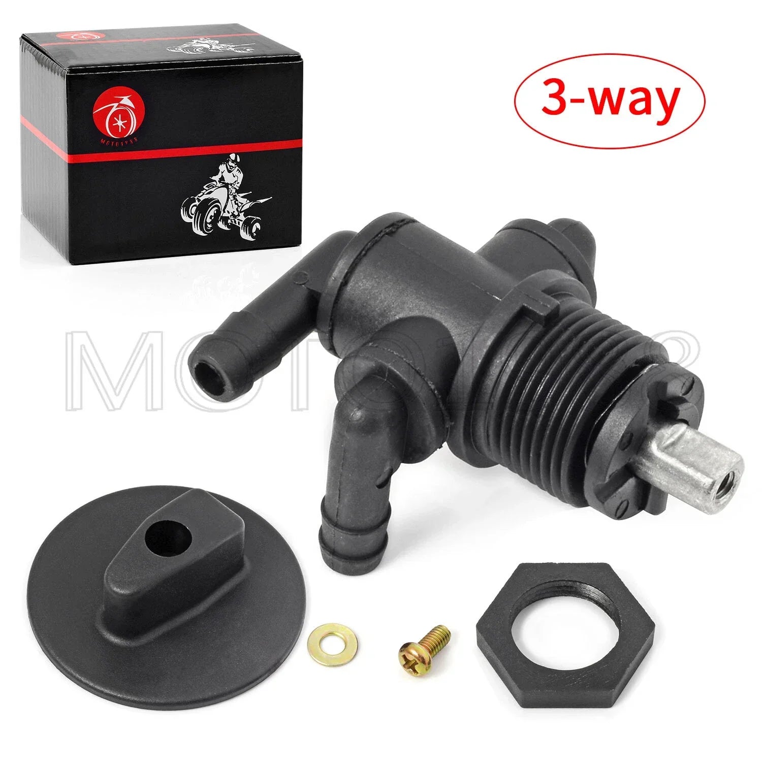 Fuel Tank Valve Petcock 3 Way & Knob NUT for Polaris Magnum (1996–2001)