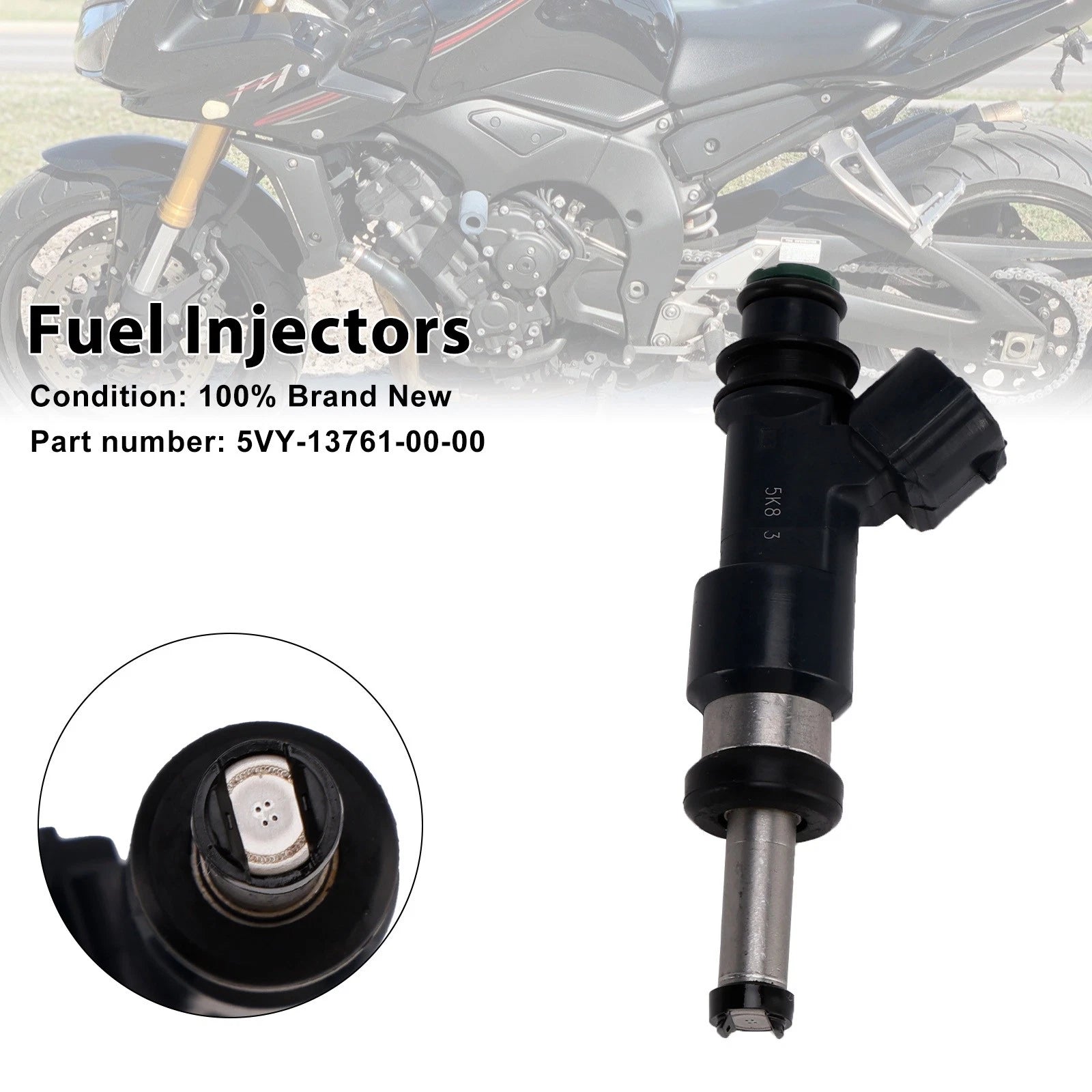 Set of 4 Fuel Injectors for Yamaha YZF-R1 (2004–2006) 5VY-13761-00-00