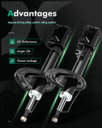 Set of 2 Rear Shocks Struts for Toyota Camry Avalon Solara (2006–2012)