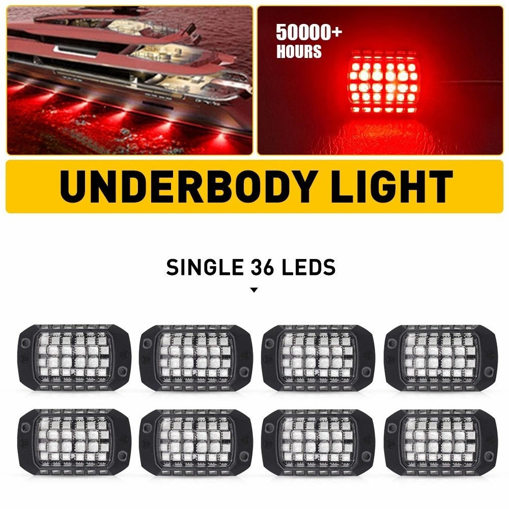 8X LED Rock Lights for Jeep (Offroad Truck ATV UTV Car Boat)