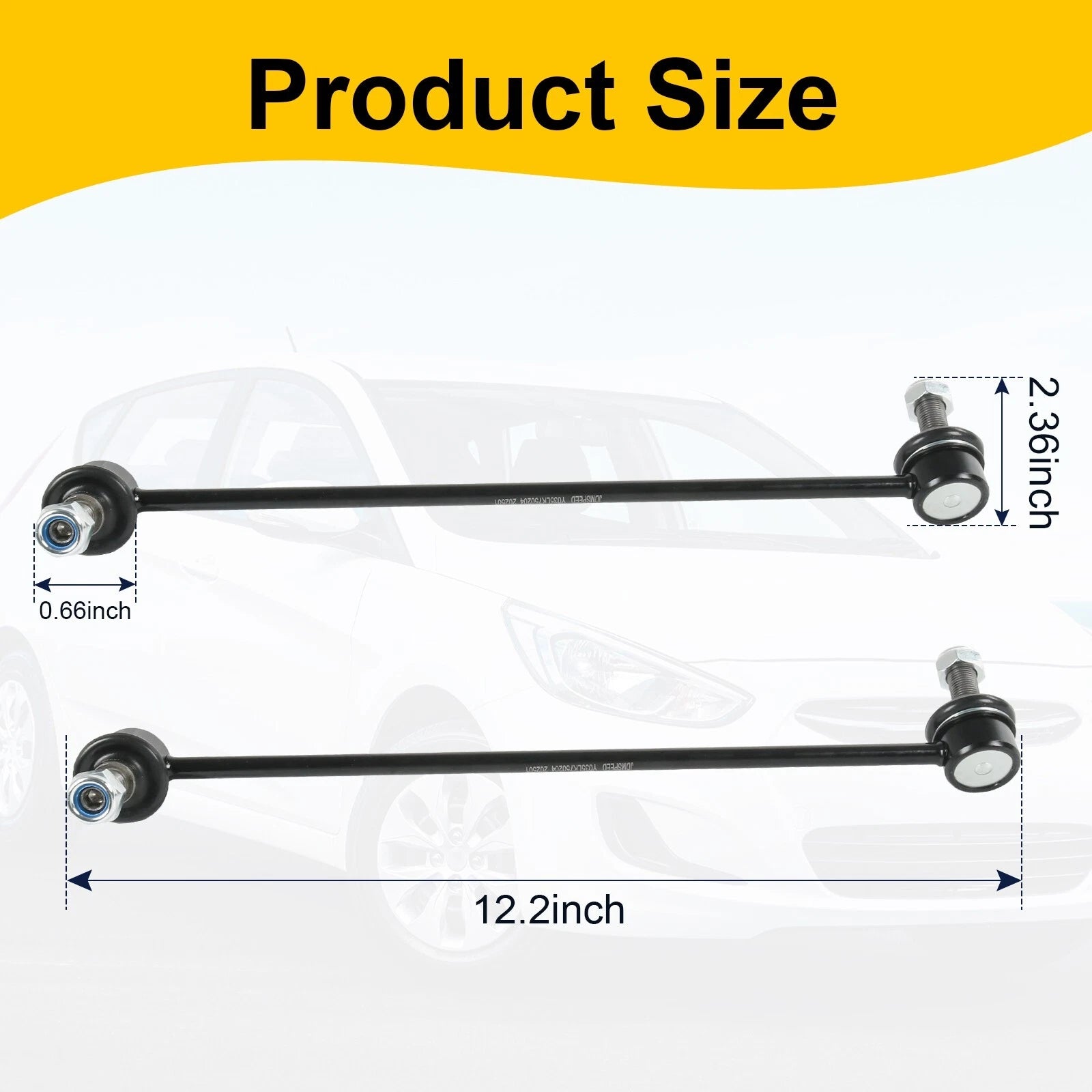 Set of 2 Front Sway Bar Links for Hyundai Santa Fe Veracruz Kia Sorento (2007–2012)