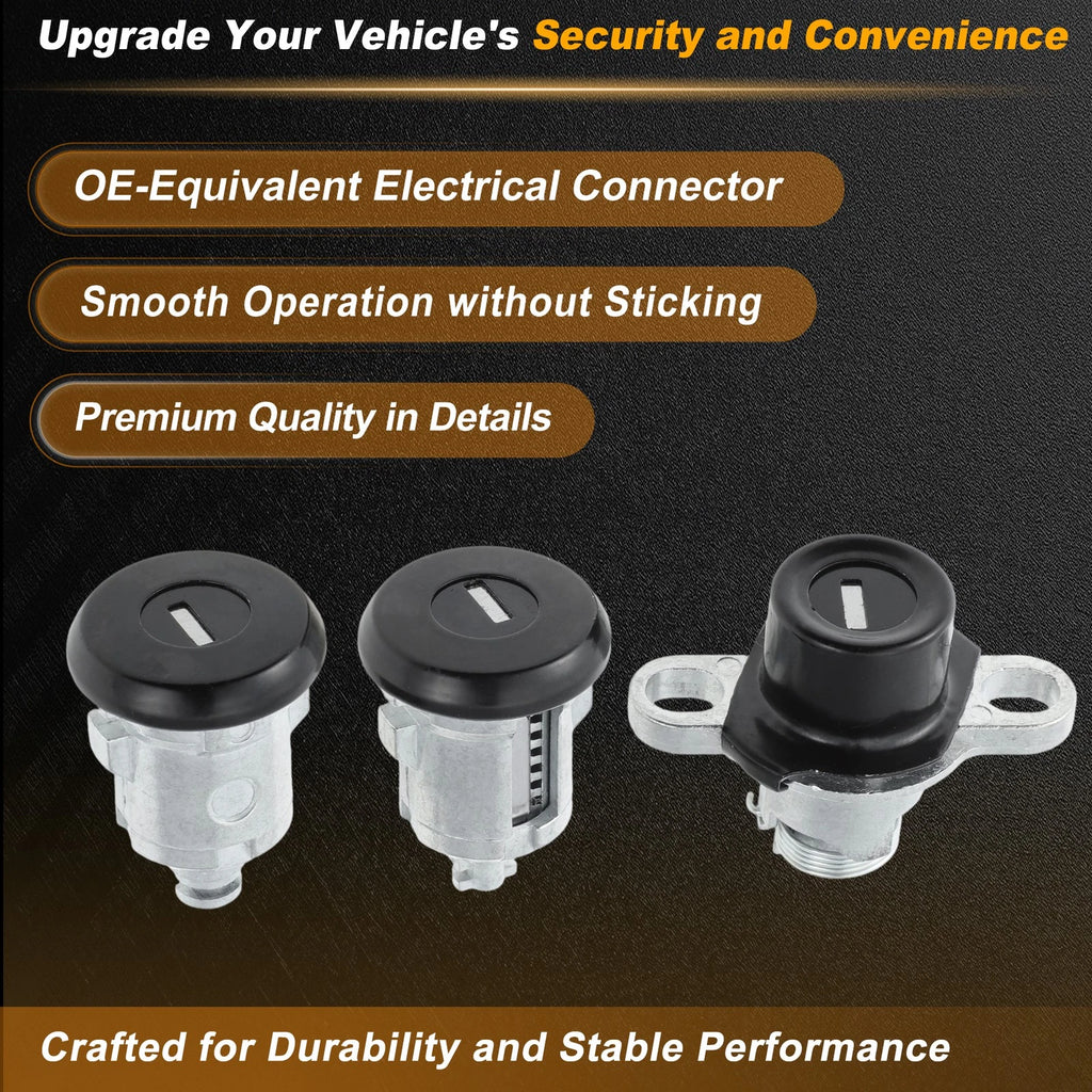 Set of 2 Doors & Hatch Lock Cylinder PY472 for Chevrolet Camaro, Firebird (1993–2002)