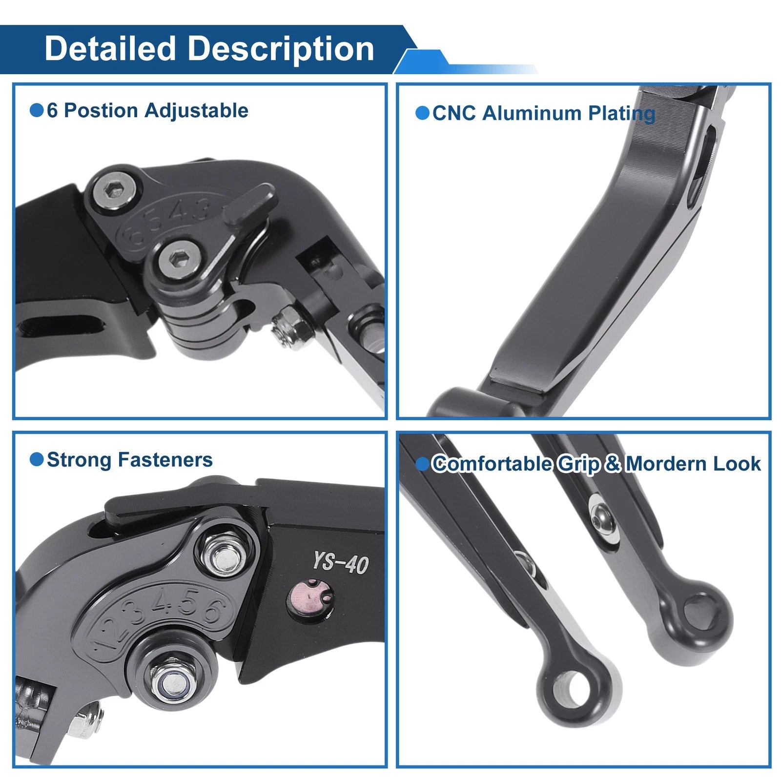Adjustable Brake Clutch Levers for Honda CBR600RR (2003–2019)