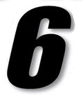 Number "6" Decals for Motorcycle Racing (7")