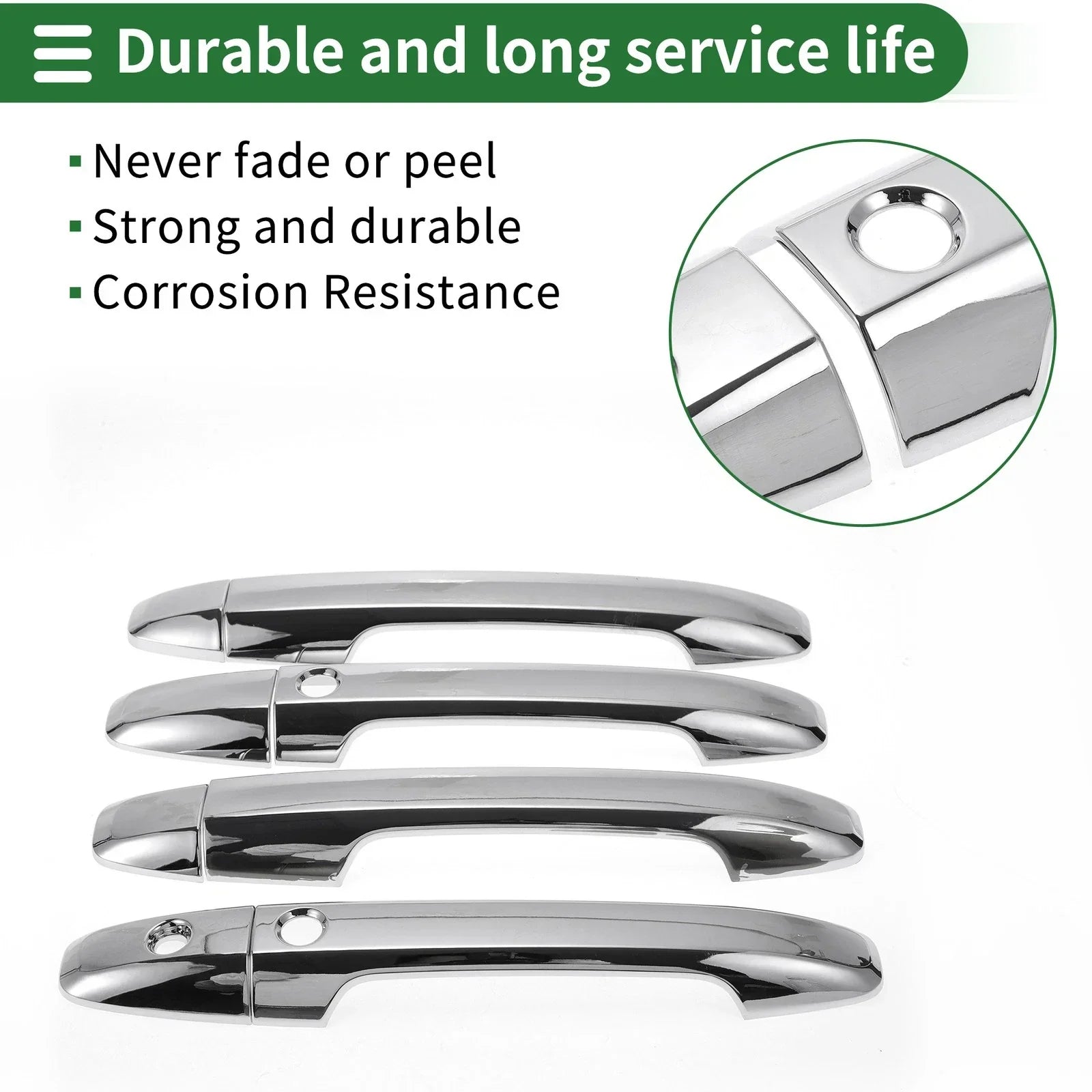 Car Door Handle Cover Trim for Honda Odyssey (2015-2022) Silver Tone