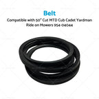 Deck Belt 50" Cut for MTD Cub Cadet Yardman (Fits 954-04044)