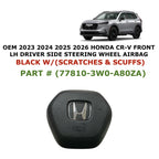 Driver Wheel Airbag for Honda CR-V (2023–2026) 77810-3W0-A80ZA Black