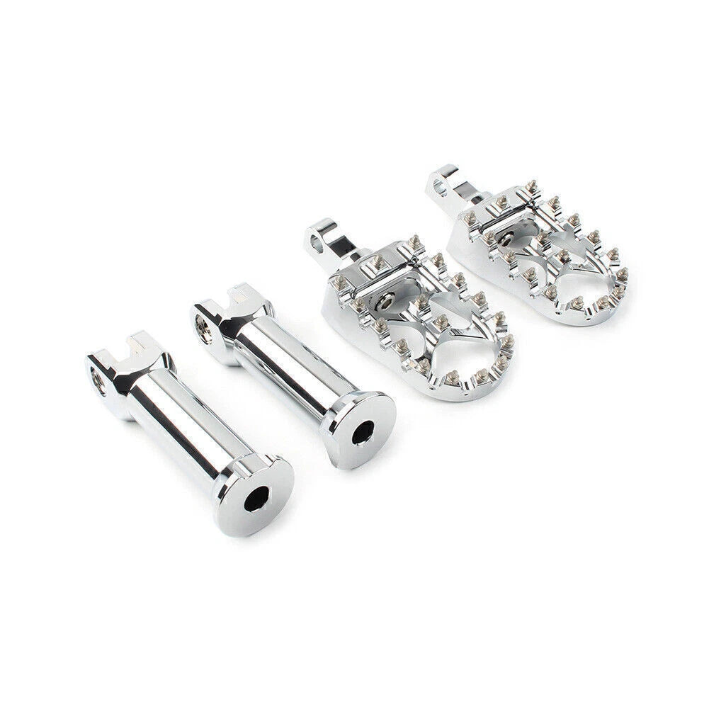 Chrome Rear Passenger Foot Pegs with Bracket for Harley Softail Street Bob (2018–2020)