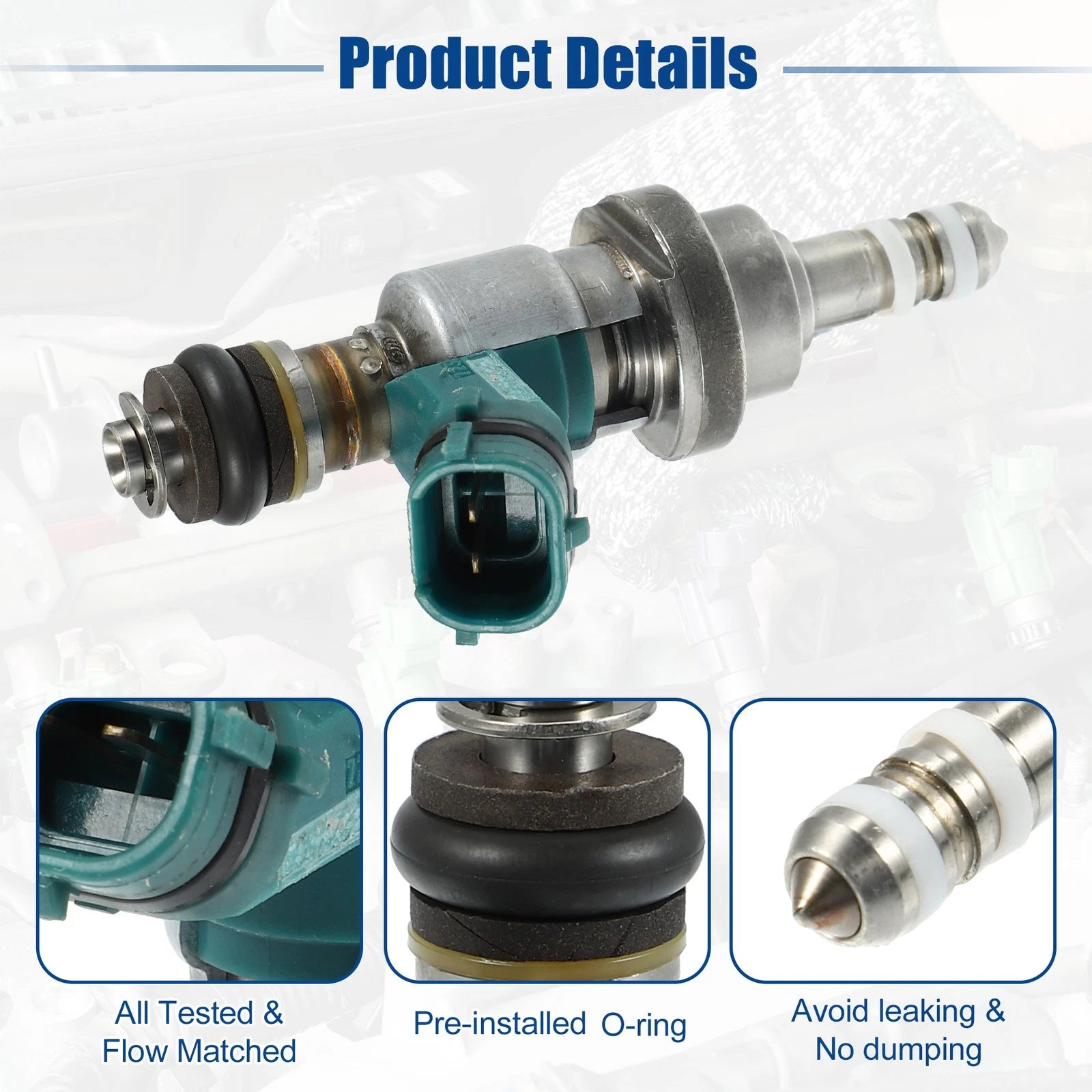 6X Fuel Injector Nozzle 23209-31020 for Lexus GS300 (2006)
