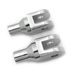 Chrome Footpeg Footrest Adapter for Harley FXBB FXBR FXBRS FXLR (2018–2023)