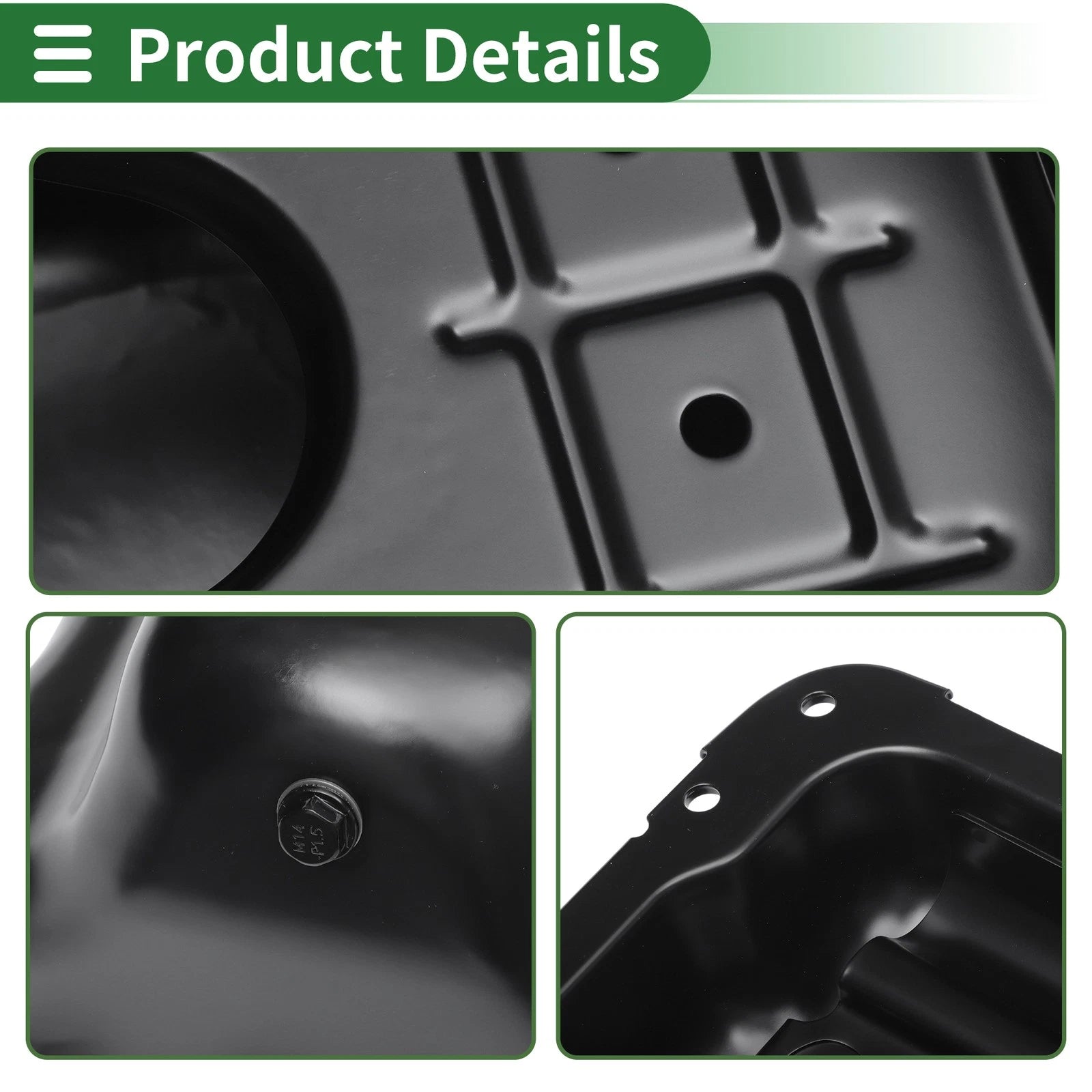 1 Pc Engine Oil Pan F81Z6675DA for Ford Excursion (1999–2017) Iron Black
