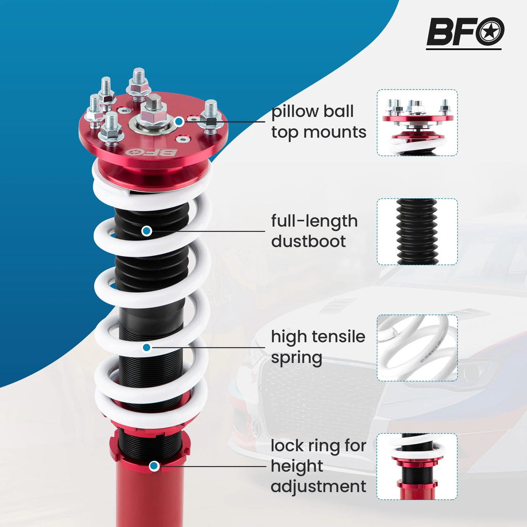 BFO Racing Coilovers Suspension Lowering Kit for Honda Accord (2003–2007)