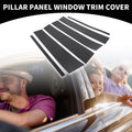 6pcs Window Trim Cover for Nissan Titan (2004–2015) Black Carbon Fiber