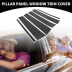 6pcs Window Trim Cover for Nissan Titan (2004–2015) Black Carbon Fiber
