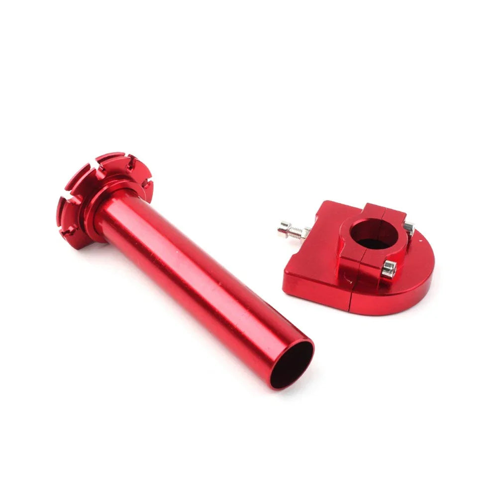7/8in Turn Twist Throttle Handlebar Tube for Universal Moto CNC Red