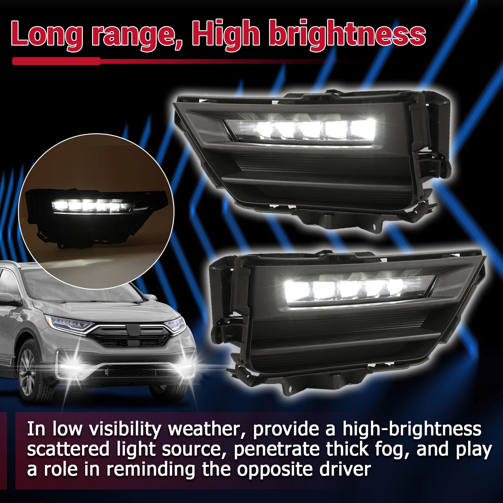 2X LED Fog Lights for Honda CR-V (2020-2022)