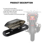 LED Turn Signals Brake Integrated License Plate Tail Light for Universal Motorcycle