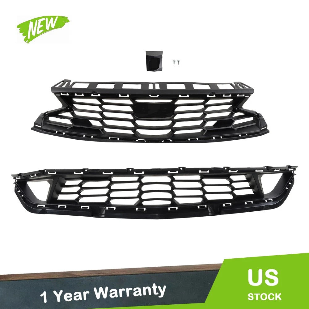 Front Bumper Upper & Lower Grille for Chevrolet Camaro LT/LS (2019–2024)